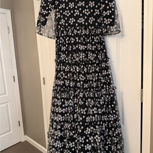 Elegant Black Floral Girls gown size 12